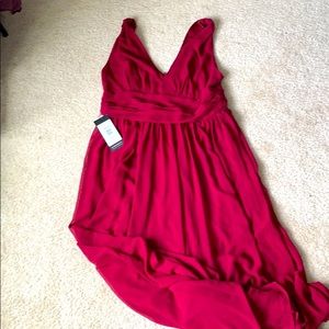 Red Maxi Bridesmaid Dress